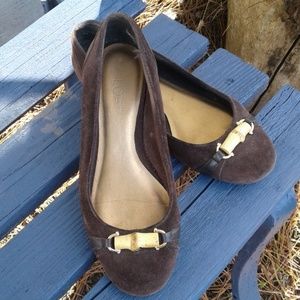 LOFT Brown Suede Flats